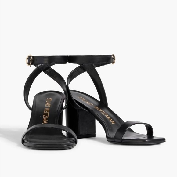 Stuart Weitzman Nearlybare Ankle Strap Leather Sandals - NWT - Picture 4 of 15